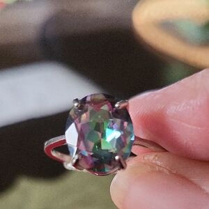 Beautiful Multicolor Quartz Ring Size 11